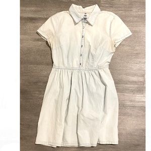 Light-wash, button down, denim dress